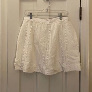 J. Crew skirt | white Swiss dot